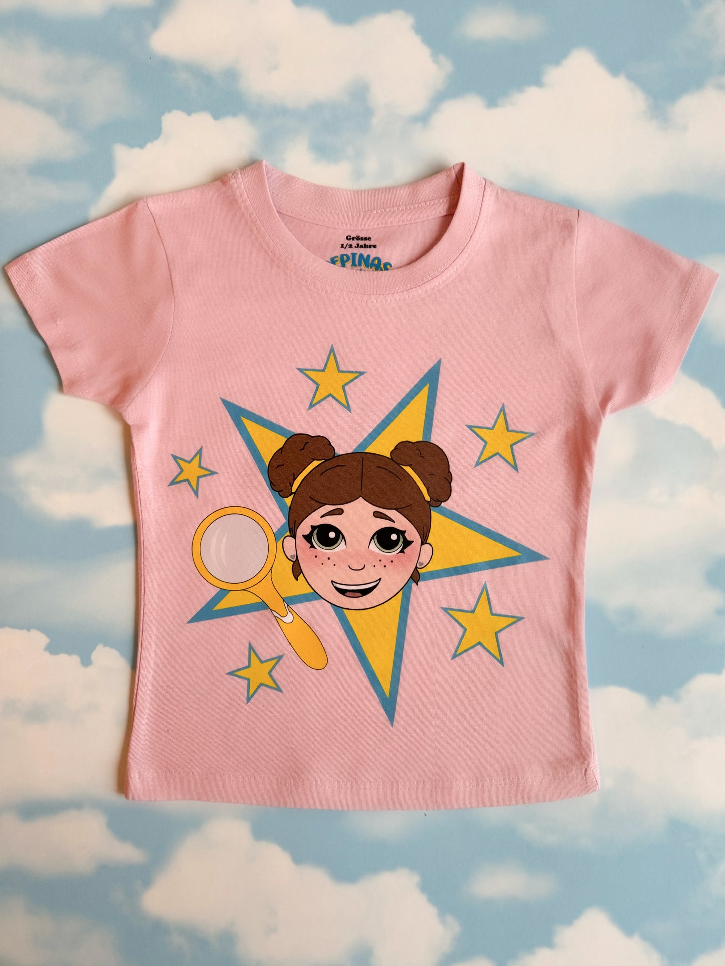 PEPINA Premium T-Shirt mit Sternen in rosa