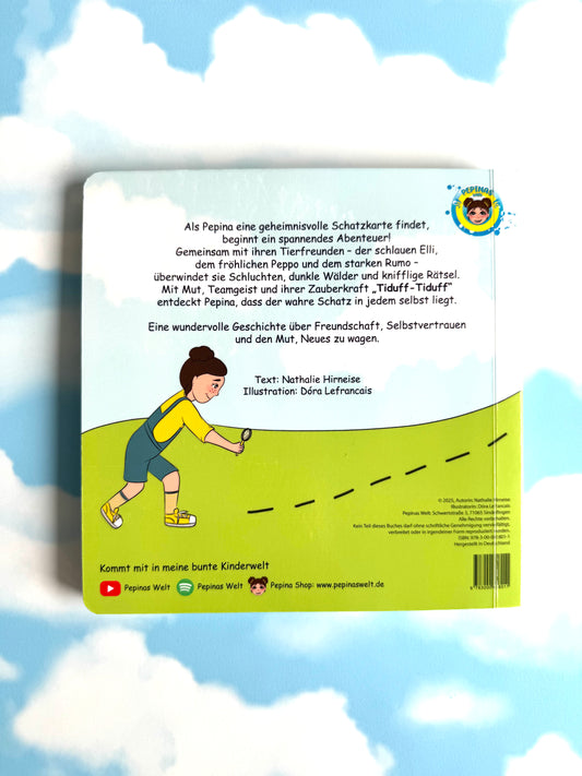 Papp-Bilderbuch "Pepina und der Schatz der Mutwiese"