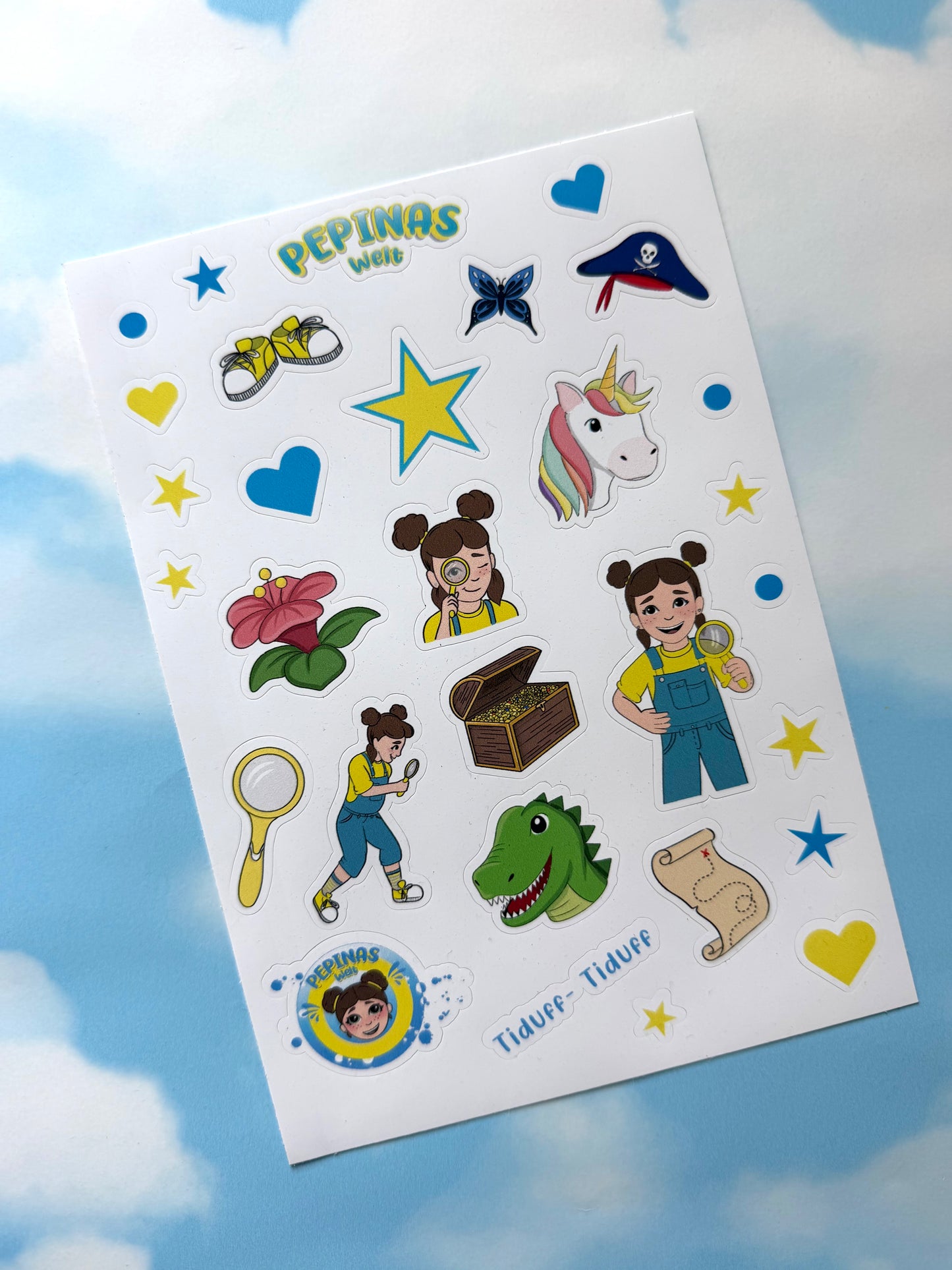 Pepina "Special-Edition Schatzsuche": T-Shirt & Stickerbogen
