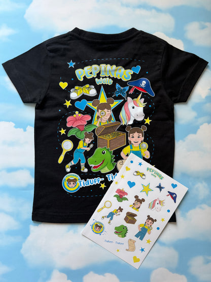 Pepina "Special-Edition Schatzsuche": T-Shirt & Stickerbogen